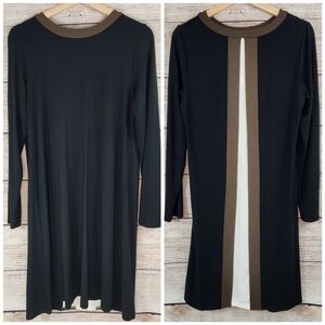 NWT J.Jill Wearever Collection Black Dress Long Sleeve Small